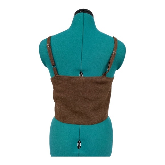 Noisy May MADDISON CROP SWEATER BRA TOP IN PINECONE NWOT - Picture 6 of 9